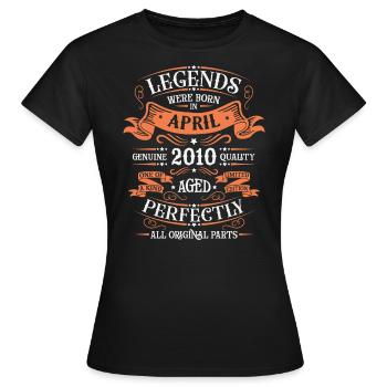 Years of excellence April 2010 Gift - Women's T-Shirt - black - Front - AI Model Female 172 dark (172cm)