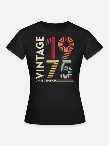 1975 - Naisten t-paita - musta