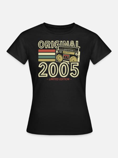 18. Geburtstag Mann Jahrgang 2005 Vintage - Dame-T-shirt - sort