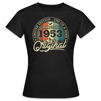 Geburtstagsgeschenk Jahrgang 1953 - Frauen T-Shirt - Schwarz - Vorne - AI Model Female 172 dark (172cm)
