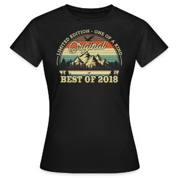 Vintage 2018 Geburtstagsgeschenk - T-shirt Femme - noir - Devant - AI Model Female 172 dark (172cm)