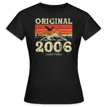 Geburtstagsgeschenk 2006 - Frauen T-Shirt - Schwarz - Vorne - AI Model Female 172 dark (172cm)