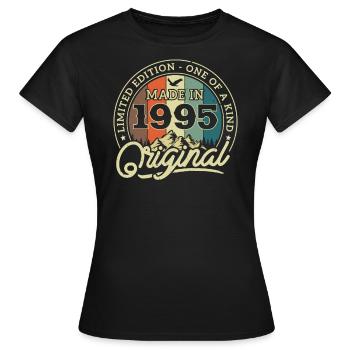 Geburtstagsgeschenk 1995 - Frauen T-Shirt - Schwarz - Vorne - AI Model Female 172 dark (172cm)