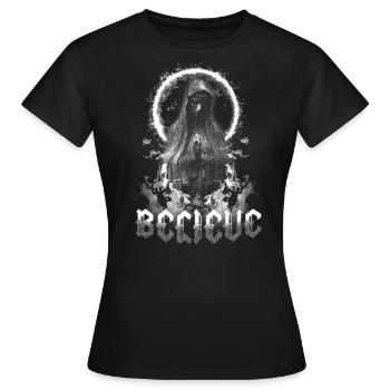 Christian Saint Mary Mother of God Angel - Women's T-Shirt - black - Front - AI Model Female 172 dark (172cm)