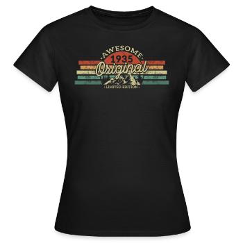 Geniales Geburtstagsgeschenk 1935 Limited Edition - Women's T-Shirt - black - Front - AI Model Female 172 dark (172cm)