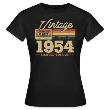 1954 - 69/70 Geburtstag - Frauen T-Shirt - Schwarz - Vorne - AI Model Female 172 dark (172cm)
