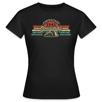 Vintage Geburtstagsgeschenk 1941 - Frauen T-Shirt - Schwarz - Vorne - AI Model Female 172 dark (172cm)