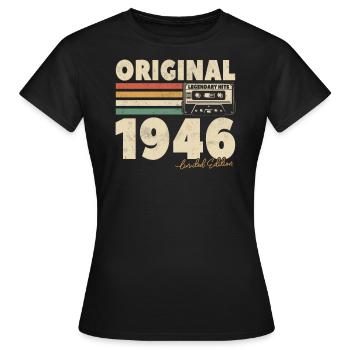 Vintage 1946 Geburtstagsgeschenk - Frauen T-Shirt - Schwarz - Vorne - AI Model Female 172 dark (172cm)