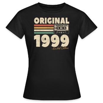 Hits légendaires 1999 - T-shirt Femme - noir - Devant - AI Model Female 172 dark (172cm)