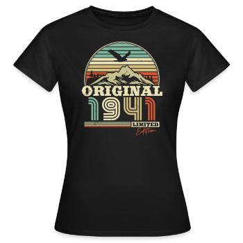 Timeless '41: Cadeau vintage B-day - T-shirt Femme - noir - Devant - AI Model Female 172 dark (172cm)