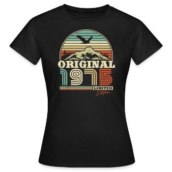 Retro '75 Celebration - Frauen T-Shirt - Schwarz - Vorne - AI Model Female 172 dark (172cm)