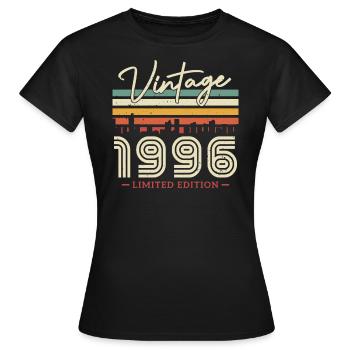 Vintage 1996 Geburtstagsgeschenk - Frauen T-Shirt - Schwarz - Vorne - AI Model Female 172 dark (172cm)