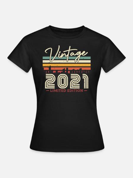 Vintage Gift 2021 2-3 years - Women's T-Shirt - black