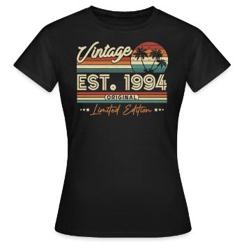 Vintage 1994 Geburtstagsgeschenk - Frauen T-Shirt - Schwarz - Vorne - AI Model Female 172 dark (172cm)