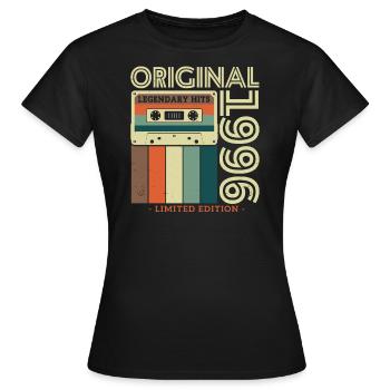 Vintage 1996 Geschenk - Frauen T-Shirt - Schwarz - Vorne - AI Model Female 172 dark (172cm)
