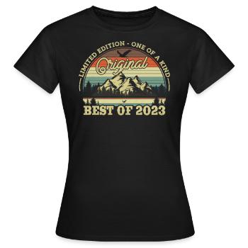 Cadeaux d’anniversaire saisonniers 2023 - T-shirt Femme - noir - Devant - AI Model Female 172 dark (172cm)