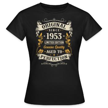 Born in 1953 – Legends are born - Women's T-Shirt - black - Front - AI Model Female 172 dark (172cm)