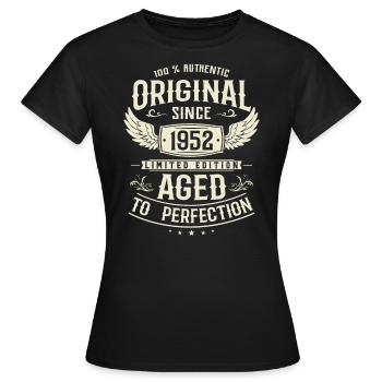 Cadeau nostalgique : anniversaire de 1952 - T-shirt Femme - noir - Devant - AI Model Female 172 dark (172cm)