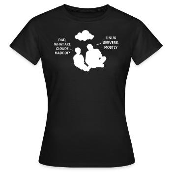 Serveur Linux Cloudscape - T-shirt Femme - noir - Devant - AI Model Female 172 dark (172cm)