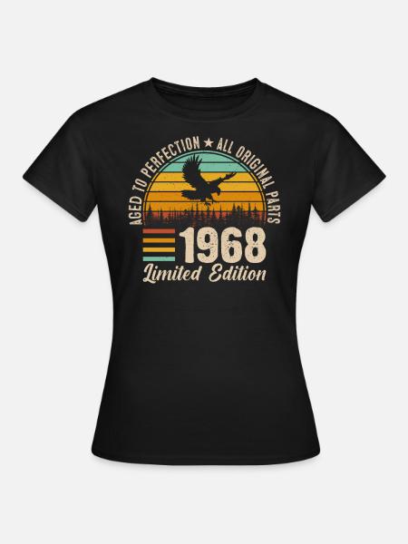 Vintage 1968 Geburtstag Retro - Frauen T-Shirt - Schwarz