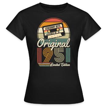 Vintage 1951 - citation d’anniversaire rétro - T-shirt Femme - noir - Devant - AI Model Female 172 dark (172cm)