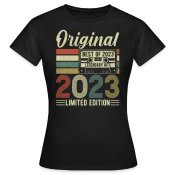 Millésime 2023 – Un millésime du siècle ! - T-shirt Femme - noir - Devant - AI Model Female 172 dark (172cm)