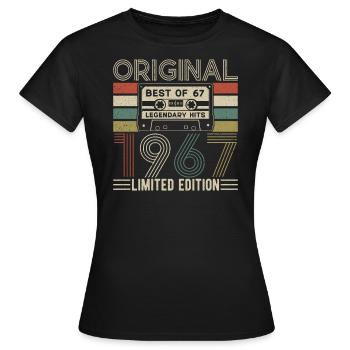 Born Legends '67 - Women's T-Shirt - black - Front - AI Model Female 172 dark (172cm)