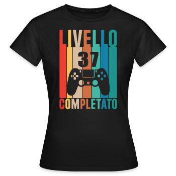 Niveau 37 - T-shirt Femme - noir - Devant - AI Model Female 172 dark (172cm)