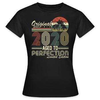 2020 - Frauen T-Shirt - Schwarz - Vorne - AI Model Female 172 dark (172cm)