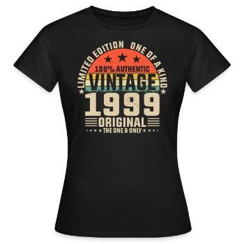 1999 - Ein Jahrzehnt voller Träume - Frauen T-Shirt - Schwarz - Vorne - AI Model Female 172 dark (172cm)