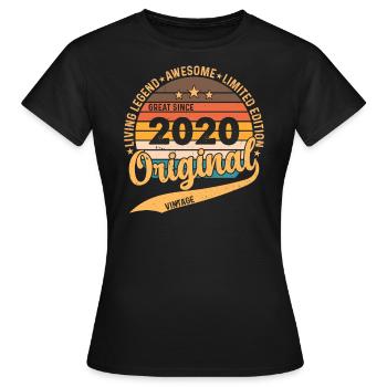 2020 - Frauen T-Shirt - Schwarz - Vorne - AI Model Female 172 dark (172cm)