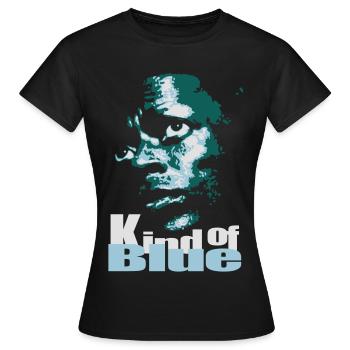 Blauer Jazz Flex - Frauen T-Shirt - Schwarz - Vorne - AI Model Female 172 dark (172cm)