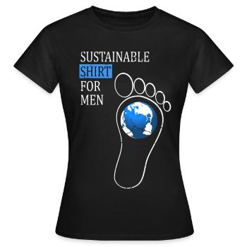 Chemise durable pour homme - T-shirt Femme - noir - Devant - AI Model Female 172 dark (172cm)