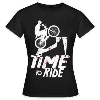 Vététistes - T-shirt Femme - noir - Devant - AI Model Female 172 dark (172cm)