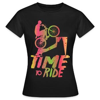 Vététistes - T-shirt Femme - noir - Devant - AI Model Female 172 dark (172cm)