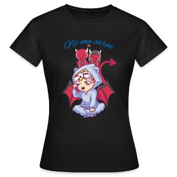 Bébé Diable - T-shirt Femme - noir - Devant - AI Model Female 172 dark (172cm)