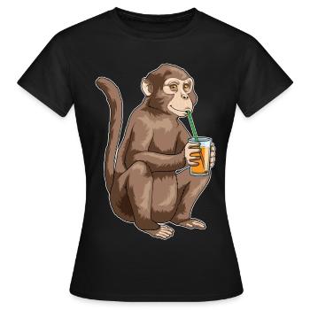 Affe Saft - Frauen T-Shirt - Schwarz - Vorne - AI Model Female 172 dark (172cm)