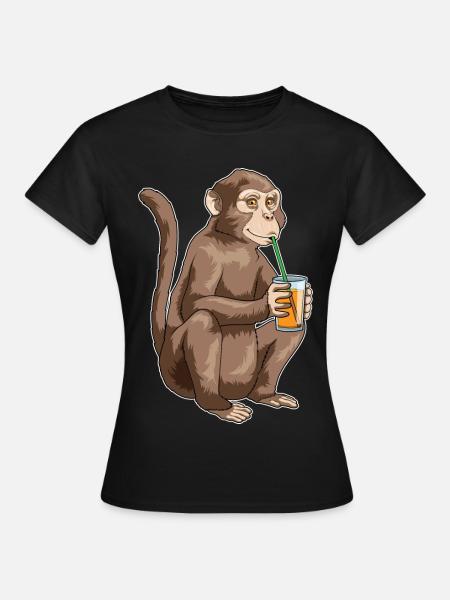 Affe Saft - Frauen T-Shirt - Schwarz