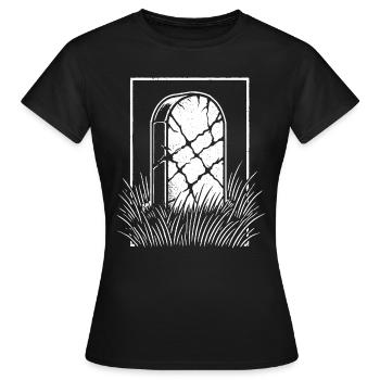 Conception de pierre tombale du mode Détente éternelle - T-shirt Femme - noir - Devant - AI Model Female 172 dark (172cm)