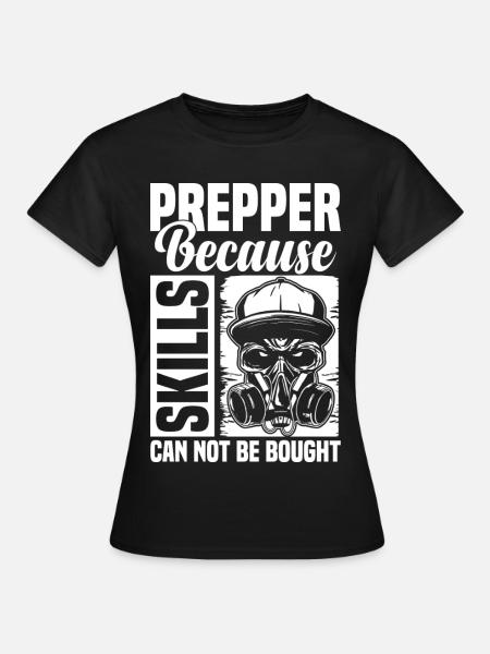 Survivalist Must-Haves Ausrüstungsvorbereitung - Frauen T-Shirt - Schwarz