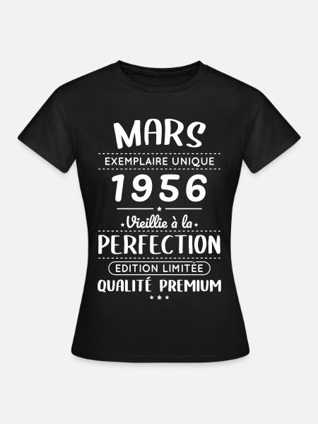 70. Jubiläum – März 1956 Perfektion - Frauen T-Shirt - Schwarz
