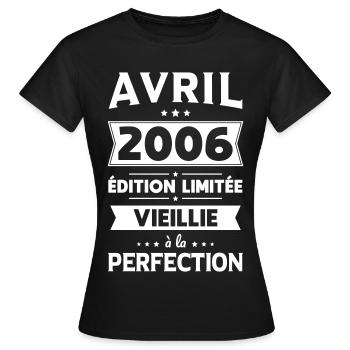 20th Anniversary - April 2006 Perfection - Women's T-Shirt - black - Front - AI Model Female 172 dark (172cm)