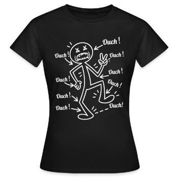 Humour Santé - J'ai pain tout ouch - Women's T-Shirt - black - Front - AI Model Female 172 dark (172cm)