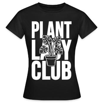 Plant Lady Club Monstera - Women's T-Shirt - black - Front - AI Model Female 172 dark (172cm)