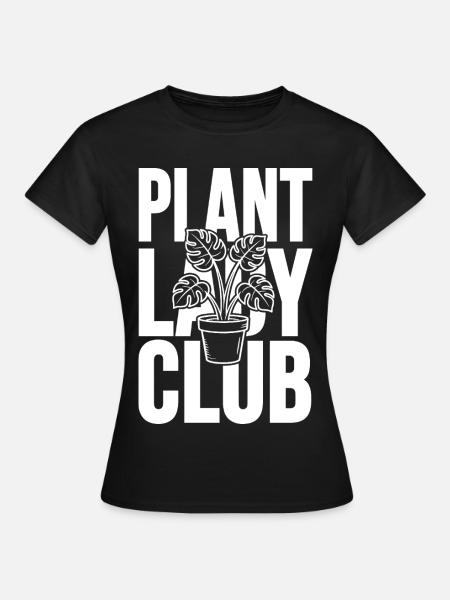 Plant Lady Club Monstera - Frauen T-Shirt - Schwarz