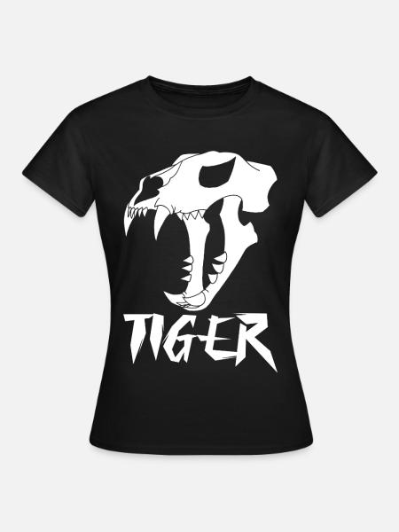 Tigerschädel (Weiß) - Frauen T-Shirt - Schwarz