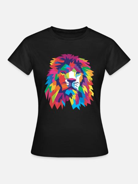 Tête de lion - T-shirt Femme - noir