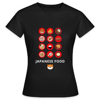 JAPANESE FOOD - T-shirt Femme - noir - Devant - AI Model Female 172 dark (172cm)
