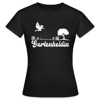 Héroïne du jardin - T-shirt Femme - noir - Devant - AI Model Female 172 dark (172cm)