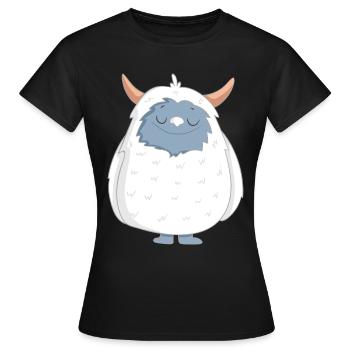 Yeti - Frauen T-Shirt - Schwarz - Vorne - AI Model Female 172 dark (172cm)